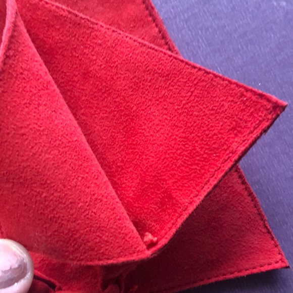 Vintage Paloma Picasso Red Suede Gloves Tassles! - Picture 3 of 8